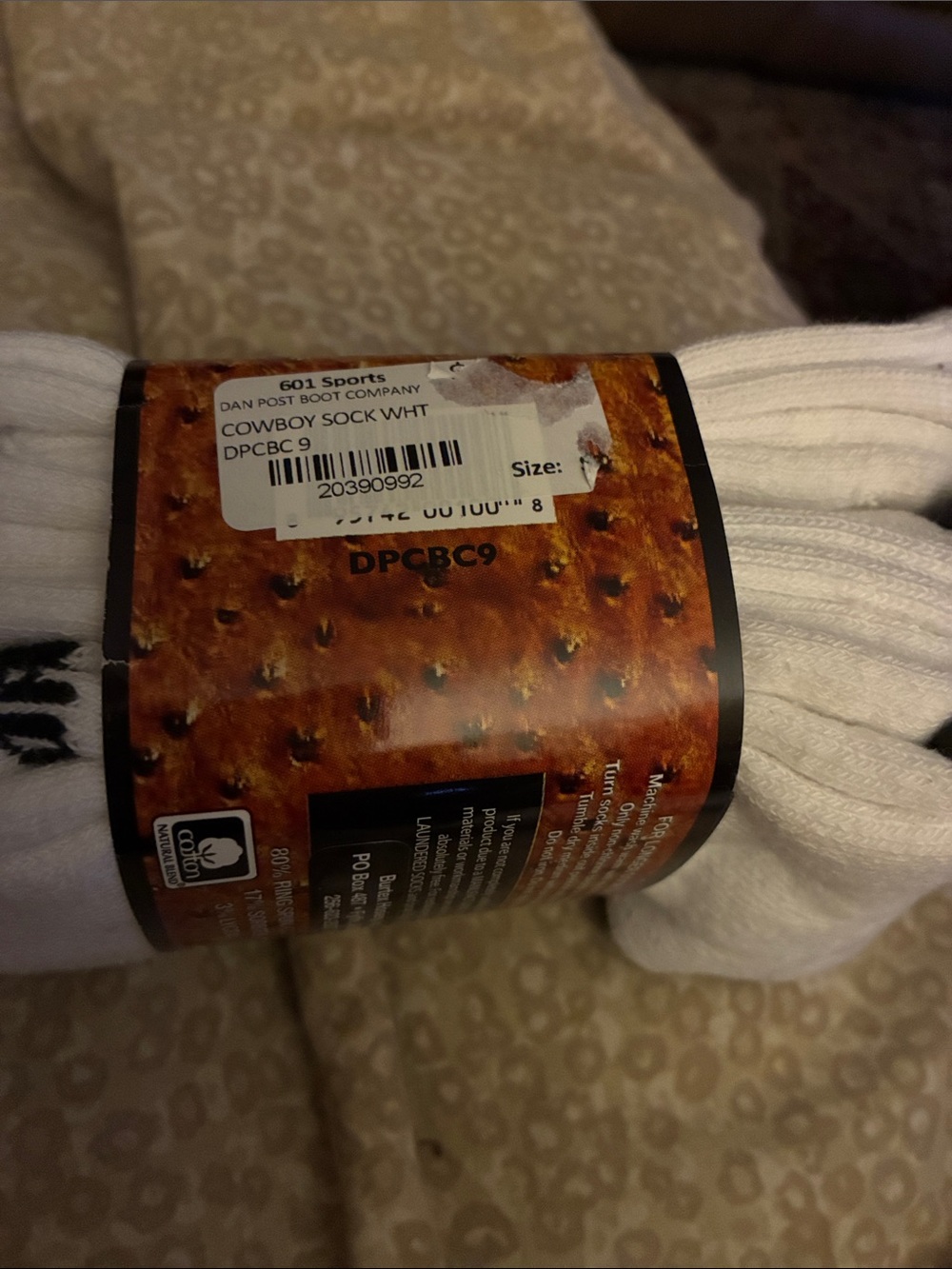 Dan Post Over The Calf Socks 2pair cowboy certified fit boot sizes 7–10-1/2 - Picture 7 of 7